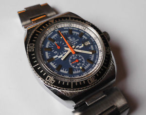 【貨物輸送無料】alter herren  meister anker chronograph diver datum 39粍 vintage uhr germany