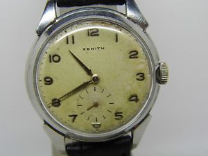 montre zenith boite acier mouvement 1266 vintage znith 19501960 montre zenith boite acier mouvement 1266 vintage znith 19501960
