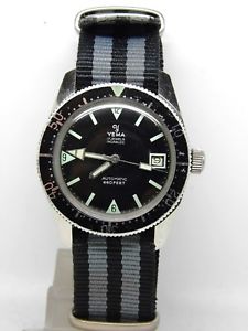 【貨物輸送無料】montre de plonge  yema 660 feet mouvement  eta 2452  vintage skin diver
