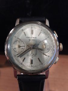 【貨物輸送無料】delvina chronograph with box  landeron 248 movement