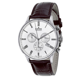【貨物輸送無料】edox les vauberts chronograph mens quartz watch 104083aar