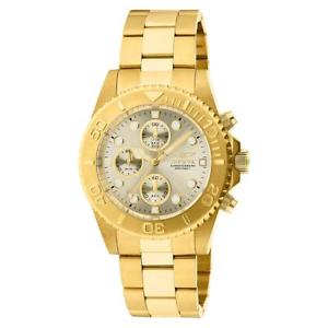 【貨物輸送無料】invicta mens gold stainless steel water resistant wristwatch OS bhfo 7100
