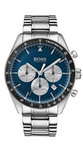 【貨物輸送無料】boss trophy herrenuhr 1513630 analog multifunktion edelstahl silber