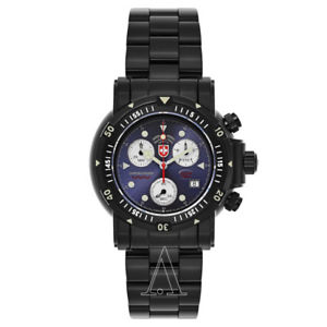 【貨物輸送無料】swiss military seawolf i nero mens quartz watch 24171