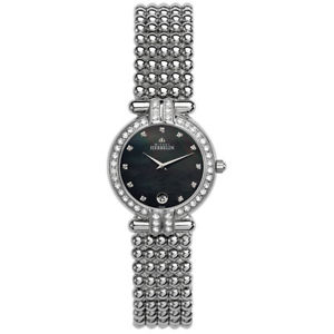 【貨物輸送無料】michel herbelin womens steel bracelet amp; case quartz analog watch 1687344xb49