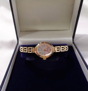 【貨物輸送無料】ladies accurist quartz watch with patterned bracelet  9コンピュータ断層撮影法 gold  length 6 34インチ