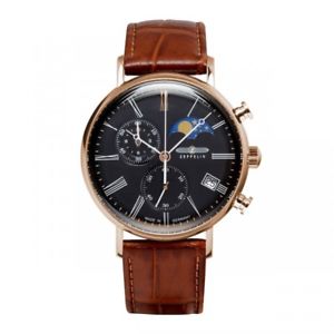 【貨物輸送無料】zeppelin herrenuhr chrono 71962 serie lz120 rome, rosegoldfarben