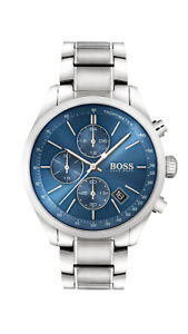 【貨物輸送無料】boss herrenuhr 1513478 analog chronograph,tachymeter edelstahl silber