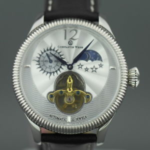 【貨物輸送無料】constantin weisz 22 jewels open heart wrist watch automatic day night