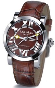 【貨物輸送無料】locman toscano orologio movimento automatico amp; meccanico pelle corda uomo donna