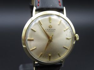 【送料無料】l891 vintage certina automatic herrenuhr 750 gold｜hokushin