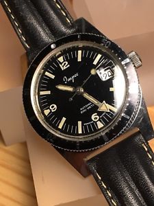 【送料無料】montre vintage impec french skin diver automatique as tout acier rare