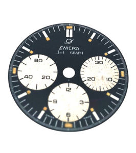 【送料無料】enicar ersatzteil, zifferblatt fur enicar chronograph jet graph, valjoux 72