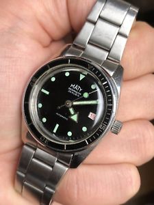 【送料無料】maty besancon all steel vintage mens diver watch 36,4mm eta 2472 87,989円