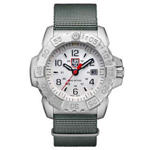 【送料無料】luminox 3257 mens navy seal steel 3250 grey strap swiss dive watch