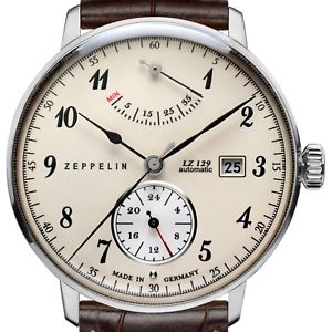 【送料無料】zeppelin 70604 hindenburg lz 129 stahl gangreserve date automatic neu