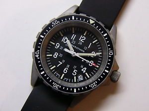 【送料無料】36mm marathon medium diver swiss made 300m diver custom ruby stone beadblast｜hokushin