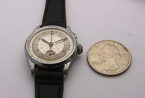 【送料無料】vintage unusually small 28mm harman one button chronograph original and running 92,939円