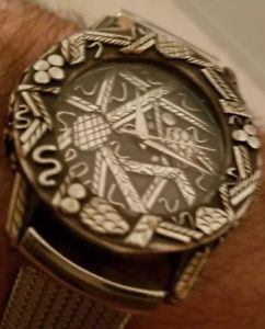 【送料無料】vintage john hardy alfex large sterling silver 925 watchrare model4874｜hokushin