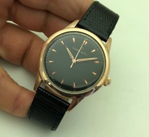 【送料無料】eternamatic jumbo 37mm cal 1249tc 18k pink gold amp; steel vintage men watch