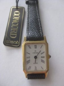 【送料無料】vintage ladies concord 14k yellow gold strap watch