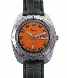 【送料無料】vintage 1960s wakmann divers mens automatic daydate watch｜hokushin