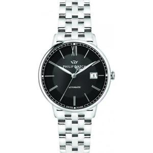 【送料無料】orologio automatico uomo philip watch truman r8223595002 acciaio nero swiss made