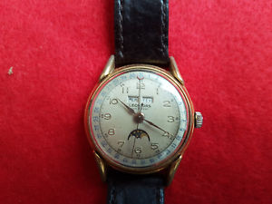 【送料無料】leonidas triple calendar moon phase phase de lune par heuer triple quantieme