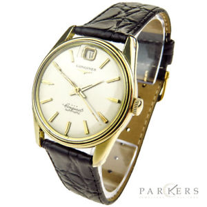 【送料無料】longines conquest vintage gold cap automatic wristwatch dating circa 1959