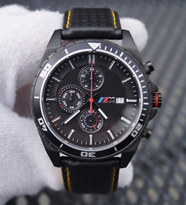 【送料無料】bmw m power m2 m3 m4 m5 m6 carbon chronograph herren damen uhr schwarz watch｜hokushin