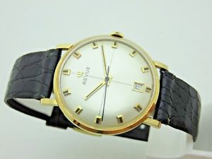 【送料無料】revue in oro 18 kt orologio uomo 34mm carica manuale anni 60 revisionatoomaggio