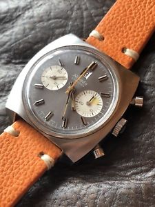 【送料無料】vintage all steel nivada grenchen chronograph landeron 187 36,5mm