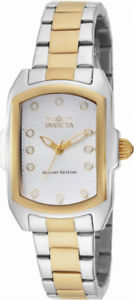 【送料無料】invicta lupah 16285 womens white analog tonneau stainless steel watch|hokushin