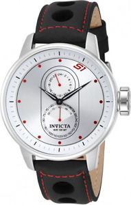 【送料無料】invicta mens s1 rally quartz chrono 100m stainless steel leather watch 16019｜hokushin