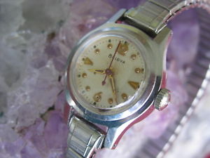 【送料無料】bulova vintage stainless steel ladies manual wind wrist watch|hokushin