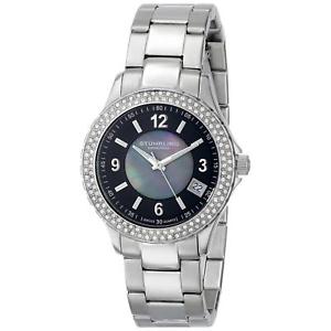 【送料無料】stuhrling iris womens 36mm silver steel bracelet amp; case krysterna watch 88702｜hokushin