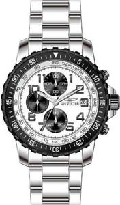 【送料無料】invicta specialty 5999 mens round white chronograph date stainless steel watch|hokushin