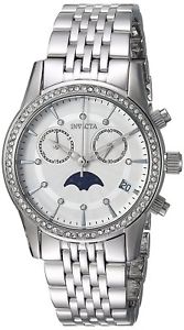 【送料無料】 womens invicta 22504 chronograph moon phase bracelet watch