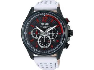 【送料無料】pt3545x1 pulsar gents chronograph leather strap watch