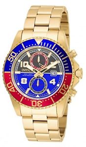 【送料無料】invicta mens pro diver analog display swiss quartz gold watch 18519