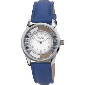 【送料無料】orologio donna breil tribe moon river ew0370 vera pelle blu bianco swarovski
