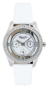 【送料無料】orologio donna kenneth cole,york,kc2809,day date,calendario,bianco,madreperla