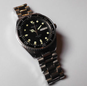 【送料無料】alte herren regent de cave quarz taucheruhr 80er vintage diver 100m edelstahl 20,576円
