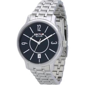 【送料無料】orologio uomo sector 125 r3253593503 bracciale acciaio nero sub 100mt