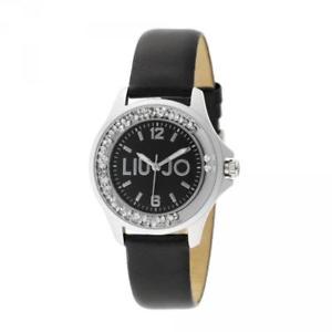 【送料無料】orologio donna liu jo luxury dancing mini tlj742 pelle nero swarovski｜hokushin