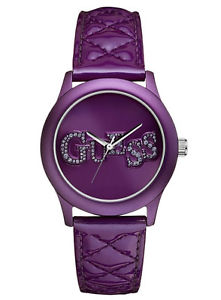 guess women quilted purple strap watch u96004l1 ,with original guess box guess women quilted purple strap watch u96004l1 ,with original guess box