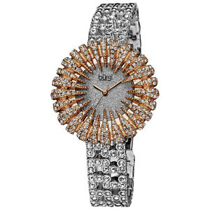 【送料無料】 womens burgi bur054rg dazzling crystalaccented twotone bracelet watch|hokushin
