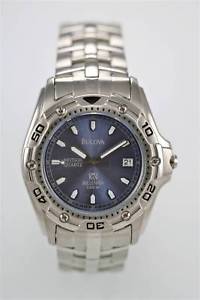 【送料無料】bulova millenia watch men stainless steel silver 100m blue date motion quartz