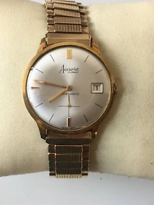 【送料無料】vintage gents 1960s accurist hand winding dress wrist watch