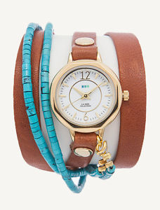 【送料無料】 mexico wrap watch by la mer collections womens leather bracelet gift boxed
